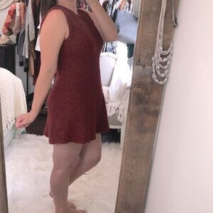 Loveriche size medium cranberry sweater knit dress
